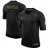 Nike Browns 6 Baker Mayfield Black 2020 Salute To Service Limited Jersey Dyin,baseball caps,new era cap wholesale,wholesale hats